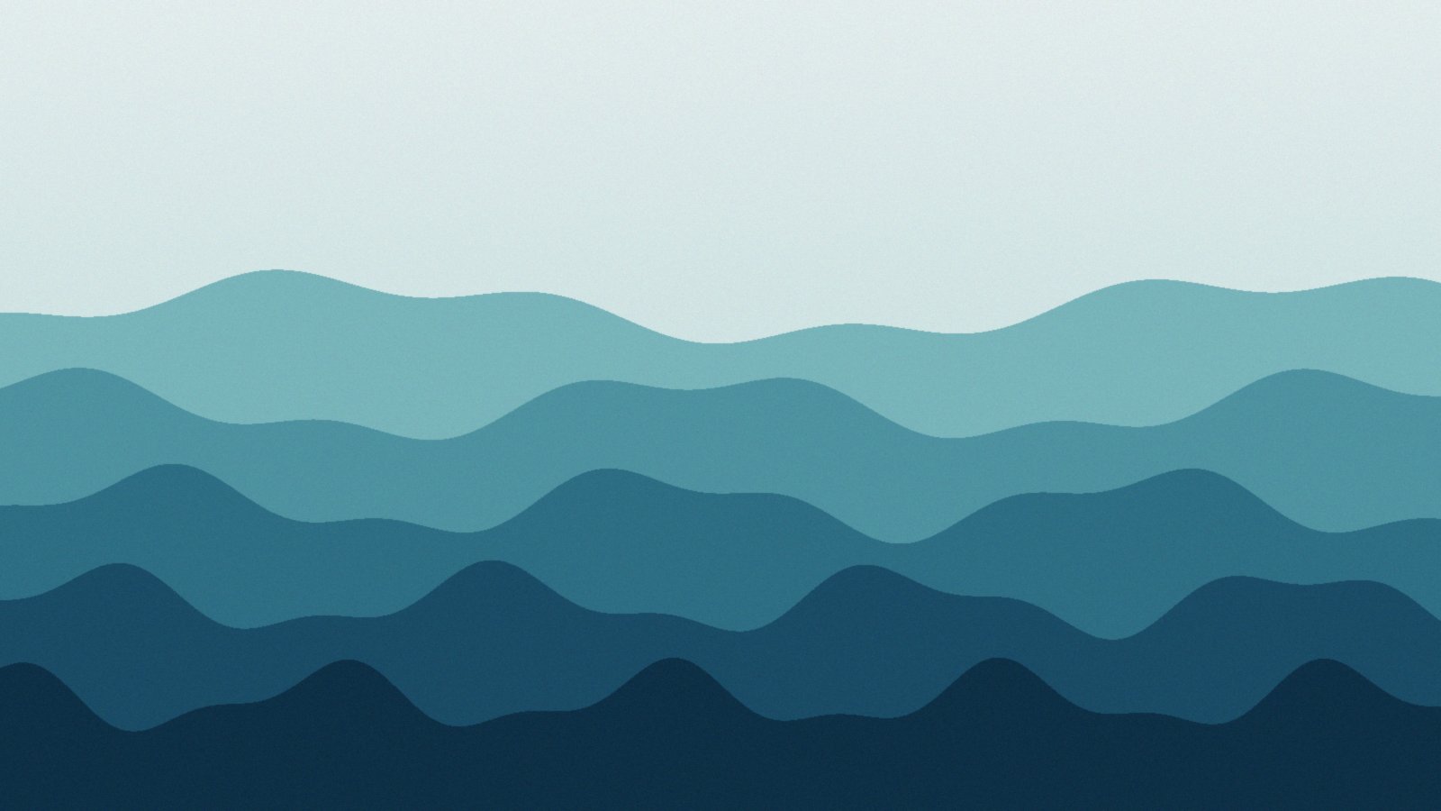 Layered waves in shades of blue